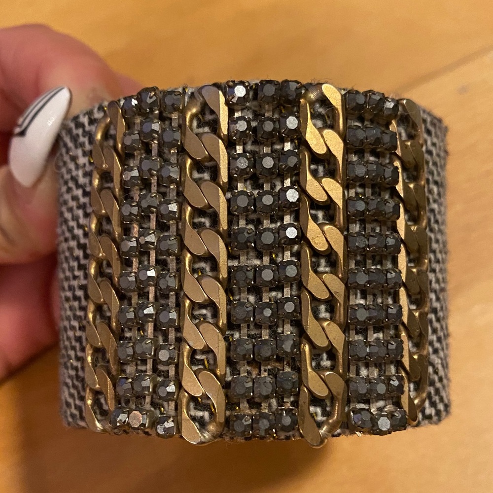 Nordstrom tweed cuff bracelet